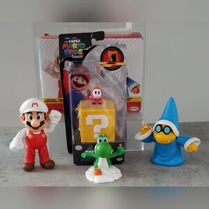 Nintendo Super Mario Movie Figure Set : Mario, Yoshi, Kamek And Shy Guy